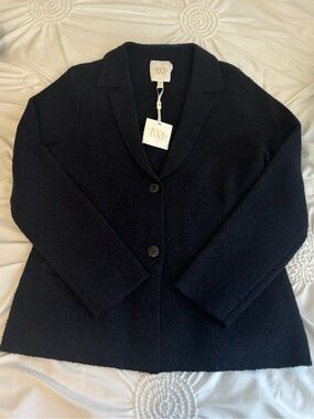 TWP Women's Black Knit Blazer Jacket